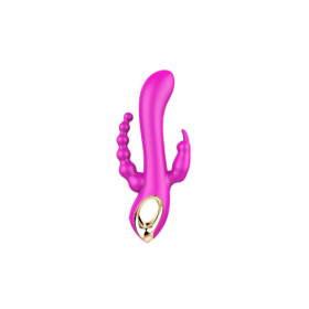 Vibromasseur Rabbit  rose  avec chapelet vibrant 